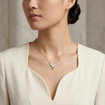 Butterfly Diamond 925 Sterling Silver Pendant Chain for Women