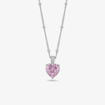 Heart Shape Radiance Diamond 925 Sterling Silver Pendant Chain for Women