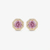 Blush Pink Round 925 Sterling Silver Stud Earrings for Women