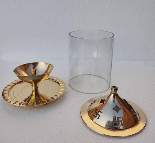 Decor Akhanddeep Brass Golden Diya