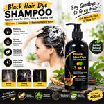 Unisex Instant Black Herbal Hair Dye Shampoo for Grey Hair Coverage 3 in 1(100ml)
