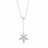 Star Flower Diamond 925 Sterling Silver Pendant Chain for Women