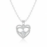 Royal Heart Diamond 925 Sterling Silver Pendant Chain for Women