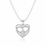 Royal Heart Diamond 925 Sterling Silver Pendant Chain for Women