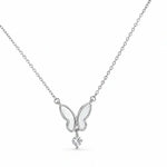 Butterfly Diamond 925 Sterling Silver Pendant Chain for Women
