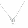 Butterfly Diamond 925 Sterling Silver Pendant Chain for Women